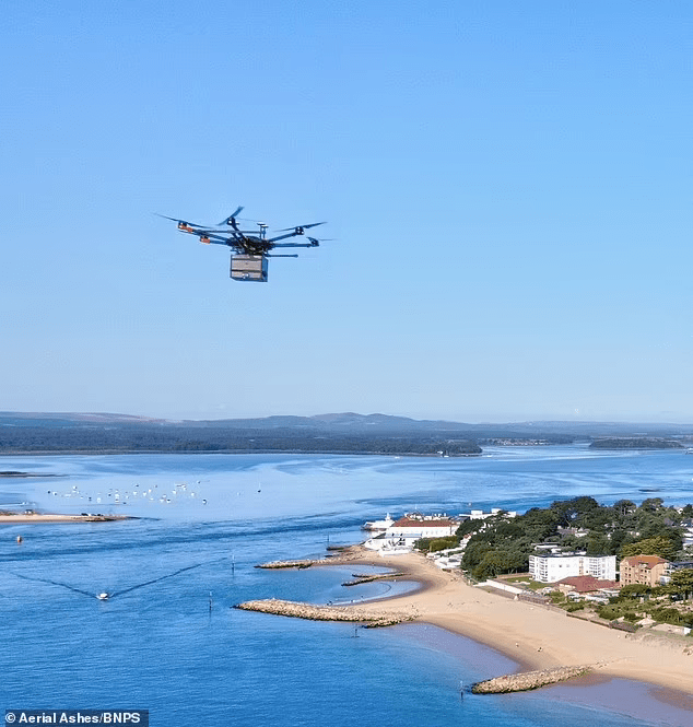 scattering ashes by drone