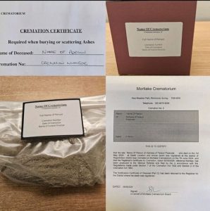 Cremated ashes scattering