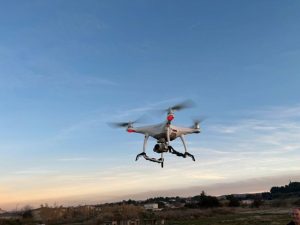 Ashes by Drone in air
