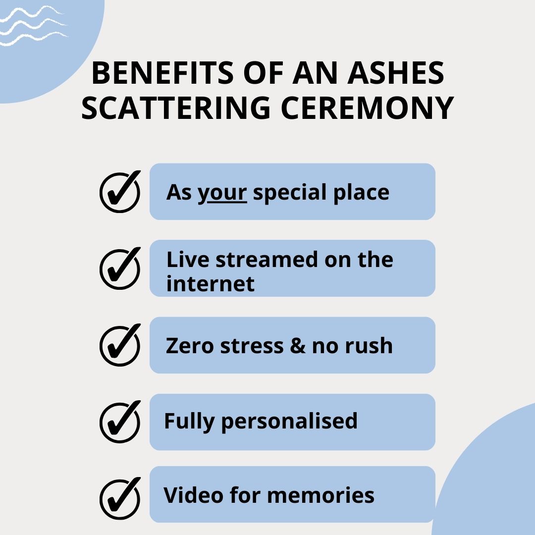 Blue Key Top Tips List Instagram Post advantages of ashes scattering ceremony over traditional funeral